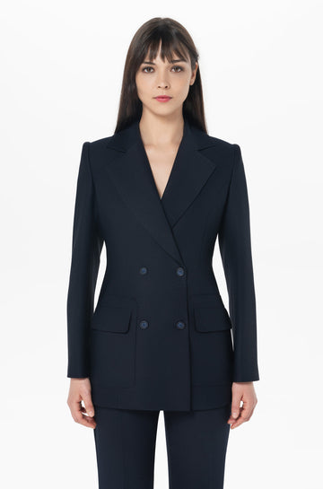 Slim-Fit Double-Breasted Blazer