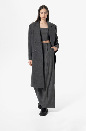 Oversize-Fit Coat in Wool Fabric