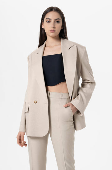 Oversize-Fit Double-Breasted Blazer