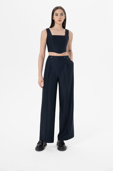 Relaxed-Fit Wide-Leg Trousers